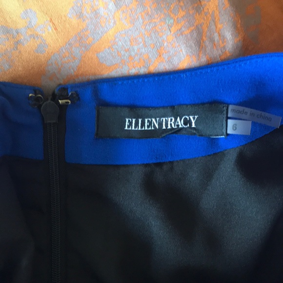 Ellen Tracy sheath dress in vivid blue and black - Picture 5 of 6